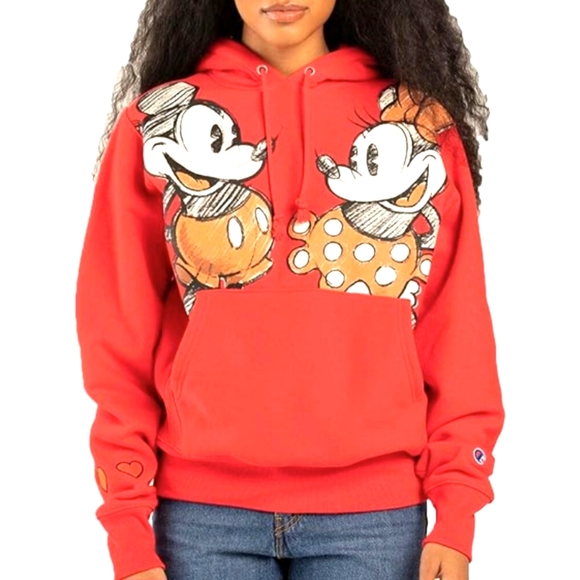 Champion Reverse Weave Tops - Champion Disney Mickey & Friends Reverse Weave Hoodie Wimans Large
